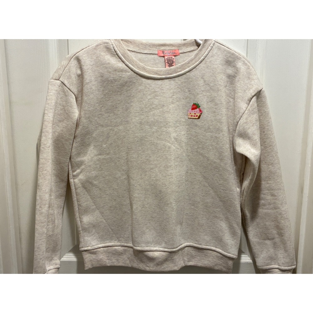 Lucky Girl Girl Oatmeal Strawberry Cake Sweatshirt Too Sweet For You Large 14/16